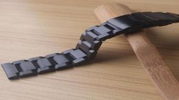 Watch Bands Matte Bracelet Watchband 18MM 20MM 22mm 24MM Grind Arenaceous Strap Black Safety Buckle Band UNPOLISHED Belt Promotion6903391