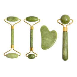 Roller Natural Jade Roller Massager for Face Roller facial liftting Antiwrinkle Gua Sha Jade Stone Face Massager Beauty Skin Care Tool