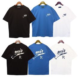 mens designer t shirt tshirt shirts cotton 230g weight handwriting Letters design round neck shirt Wholesale price 2 pieces 5% off