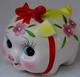 Super cute piggy bank ornaments couple pig piggy piggy tank creative children039s Day gift2579638