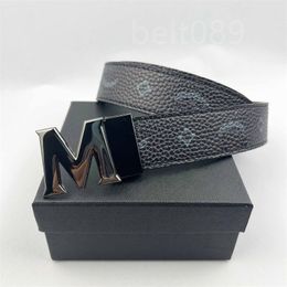 Designer Belt M Buckle Fashion Genuine Leather Luxury Women Belts For Women Designer Belts Letter Double Big gold silver black gun classical