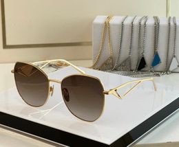 luxury selling designer sunglasses for women mens sunglasses for man triangle 3D pilot Metallic Frame Symbole Casual Event Par4038744