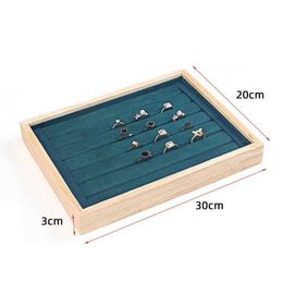 Jewellery Tray Wooden Rings Tray Display Holder Jewellery Storage Tray Organiser Rings Stand for Show 30*20*3cm