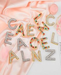 Ins show fashion luxury diy 8 letters assembly Colourful diamonds pin designer brooches for woman ladies7682412