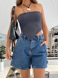 Women's Pants Women Denim Shorts Y2K High Waist Button Blue Summer Slim Skinny Clubwear Female Streetwear Jeans Outfits