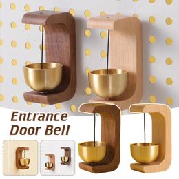 Decorative Figurines Japanese Entrance Door Bell Wind Chimes Wooden Decor Wireless Reminder Doorbell Coffee Shop Restaurant Accessories