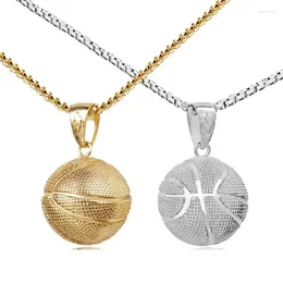 Pendant Necklaces Fashionable Hip Hop Basketball Necklace Suitable For Men's Personalised Jewellery Daily Sports And Leisure Gifts