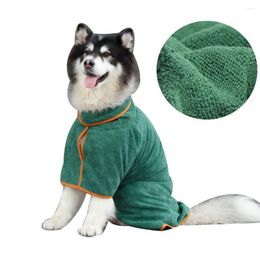 Dog Apparel Drop Custom Adjustable Soft Absorbent Absorbed Microfiber Towel Bath Pet Drying Coats Shower Bathrobe For