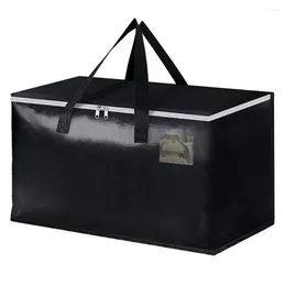 Storage Bags 90L Moving With Zippers & Handles Boxes Space Saving Totes Collapsible For Packing Storing