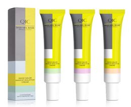 QIC Face Foundation Primer Base Isolation Cream Makeup Primer 3 Colour for Seclet Invisible Pore Brighten Skin Tone Foundation Prim8887138