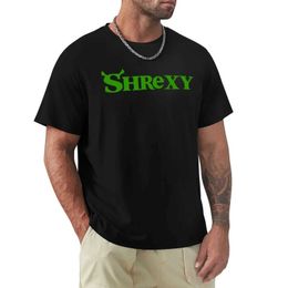 Men's T-Shirts Shrexy T-shirt retro plain summer clothing mens T-shirt graphic sports fan quick drying T-shirt mens cotton T-shirtL2405