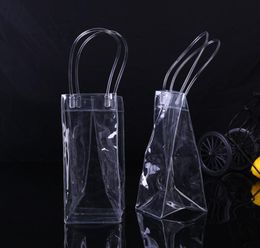 Clear Plastic Ice Wine Bag Single Wine Bottle Bag Food Container Drinking Storage Kitchen Accessories W96165552577