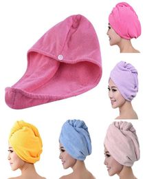 Microfiber Bath Towel Dry Hair Quickdrying Women Soft Shower Cap Hat Turban Headgear Bathing Tools7792509