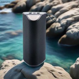 Portable Speakers Portable wireless Bluetooth speaker with dual bass waterproof outdoor pillar Boombox FM AUX BT TF music player WX