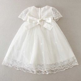 Christening dresses New baby girl dress shower white lace party wedding princess clothing 0-24M Q24050711