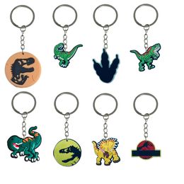 Key Rings Jurassic World 18 Keychain Ring For Boys Keychains Men Party Favours Keyring Suitable Schoolbag Backpack Keyrings Bags Drop D Otqiu