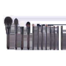 Makeup Brushes CHICHODO - Classic 12 Natural Hair Professional Brush Set -2 Handle Style Animal Tool+Zipper Bag Q240507