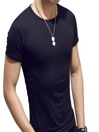 2020 New Men Tshirt Polyester White Men Tshirts Summer Short Sleeve Plus Size Man Tshirt Black Top Tee Slim Shirt3253972