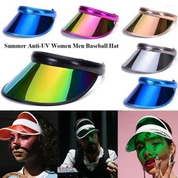 Berets PVC Summer Baseball Hat High Quality Transparent Plastic Visor Caps Women Men Anti-UV Sunshade Outdoor
