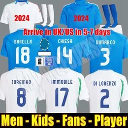 Euro 2024 italy soccer jerseys 24 25 Fans Player version maglie da calcio VERRATTI CHIESA GNONTO football Shirt PINAMONTI POLITANO GRIFO Football shirt men kids kits