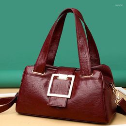 Shoulder Bags Pu Leather Bag Women Handbags Big Buckle Messenger High Quality Ladies