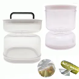 Storage Bottles Home Kitchen Separator Tool Pickle Wet And Dry Separation Jar Hourglass Design Olive Cucumber Container