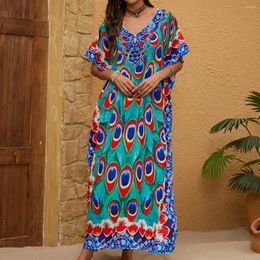 Beach Bath Exits Woman 2024 Sexy Cover Up Swimwear Kaftan Dress Ups For Women Outlet Bohemian Long Skirt Vacation Sun