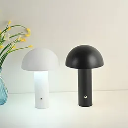 Table Lamps Portable Wireless Touch Rechargeable Night Lamp USB Desk Italian Mushroom Desktop Decoration Bedroom Light