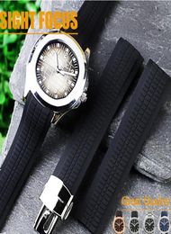 21mm Curved End Rubber Watch band Strap For Pat AQUANAUT 5167A 5617R 5681G PP Watchband 5968G 5968A Belt7828051
