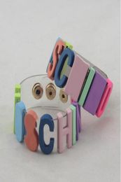 Very cute Candy Colour Letters Charm Bracelets Fashion Designer Jewellery Womens bracelet Wedding Accessories Hip Hop girl lucky bang4364367