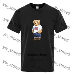 polo shirt Brand Bear Shirts mens t shirts designer Shirt Sports Polo Summer Cotton Fashion Mens Women Tees Black white Clothes 6830