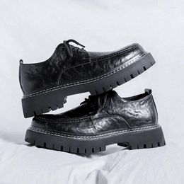 Casual Shoes Handmade Mens Platform Wingtip Oxford Leather Men's Dress Classic Business Formal For Men Zapatillas Hombre