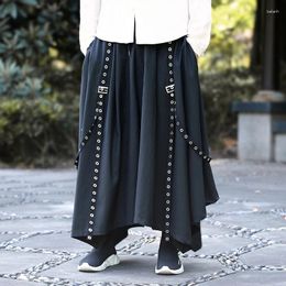 Ethnic Clothing Mori Department 2024 Fashion Men And Women With Riveted Belt Decoration Wide-leg Pants Men's Suihara Harun Hair Stylist