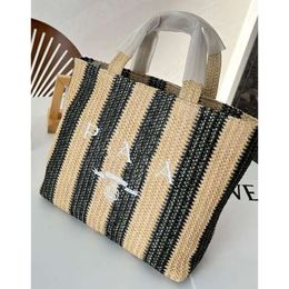 Fashion Totes Bag Letter Shopping Canvas Designer Women Straw Knitting Handbags Summer Beach Shoulder Bags Large Casual Tote