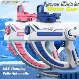 Sand Play Water Fun Electric water gun toy high-pressure firing automatic spray beach outdoor game battle gift Q240408
