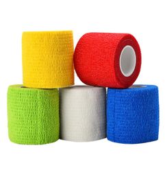 5pcs 5 Colour Finger Wrist Protection Medical Tape Disposable Nonwoven Waterproof Self Adhesive Elastic Bandage Tattoo Accesories G9912677