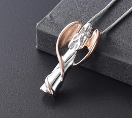 Angel Wing Fairy Cremation Jewellery for Ashes Stainless Steel Hold Loved Ones Ashes Keepsake Memorial Urn Necklace for Women Men Ur1973053