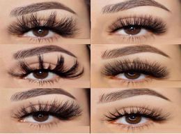 Ins Style 25mm Fake Eyelashes Bulk Item Multi Layer 5Pairspack Messy Thick Lashes Faux Mink Makeup 6D011222795