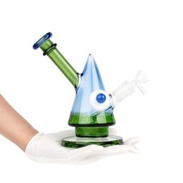 7.87inch Green Monster Triangle Shape Dab rig Water Pipe with Glass Bowl Smoking Accessories for Hookahs H5529