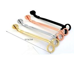 Stainless Steel Snuffers Candle Wick Trimmer Rose Gold CandleS Scissors CutterCandleWickTrimmer Oil Lamp Trim scissor CutterS LLS11171616