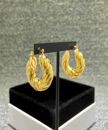 2020 Brand New Big Design Gold Color Jewelry Big Hoop Vitage Earrings Gold Color Design Fashion Party Unique Stud Earrings2409322