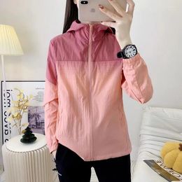 Women's Jackets Fashion Women Sun Protection Clothing Summer Korean Loose Hooded UV Resistant Outdoor Lightweight Coat Female