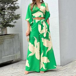 Casual Dresses Designer Dress 2024 Women's Summer New Printed Temperament Commuting High Waist Sexy Fashion Casual Set Plus size Dresses