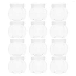 Storage Bottles 12 Pcs Biscuits Pet Pumpkin Jar Candy Container Transparent Holder Gift Glass Children Jars The Bonbonniere