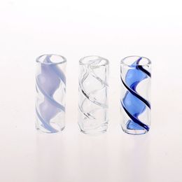 Stripe Colour Reusable Glass Crutch Tip Rolling Paper Cigarette Philtre Smoking Tool Mouthtip Drip Can Be Ssed In Rolling Machine Height 30mm