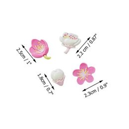 3PCSFridge Magnets 4/12pcs Fridge Magnets Blossom Cherry Flower Pastoral Cute Refrigerator Sticker Message Whiteboard Sticker