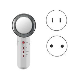 Home Beauty Instrument 1 set of 3-in-1 EMS infrared body massager ultrasonic weight loss burner V facial beauty electric lift white American plug Q240507