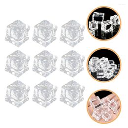 Vases 50 Pcs Simulated Ice Pography Props Cute Cube Moulds Reusable Fake Cubes Vase Filler Stone