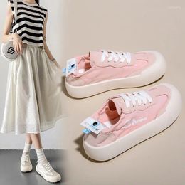 Casual Shoes 2024 Summer Permeable Small White Big Head With Korean Version Board Thick Soled Platform Female