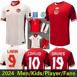 24 25 Canada Soccer Jerseys Men Kids Kit DAVIES J.DAVID 2024 Copa America Cup UGBO LARIN CAVALLINI MILLAR EUSTAQUIO home away football shirts national team Uniform